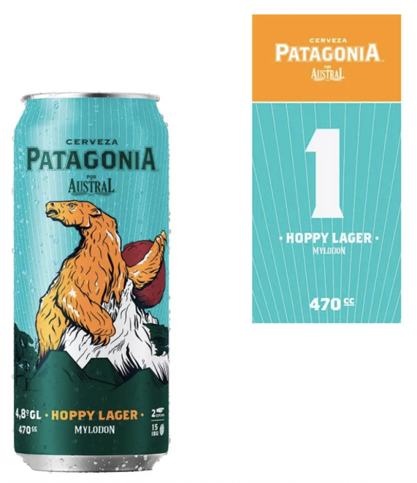 Pack Cerveza Austral Patagonia Hoppy Lager 4.8° 470 cc x 6